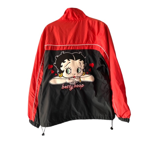 Betty Boop jacket Embroidered black and red Dreaming of Love SZ M NWOT - Picture 10 of 14